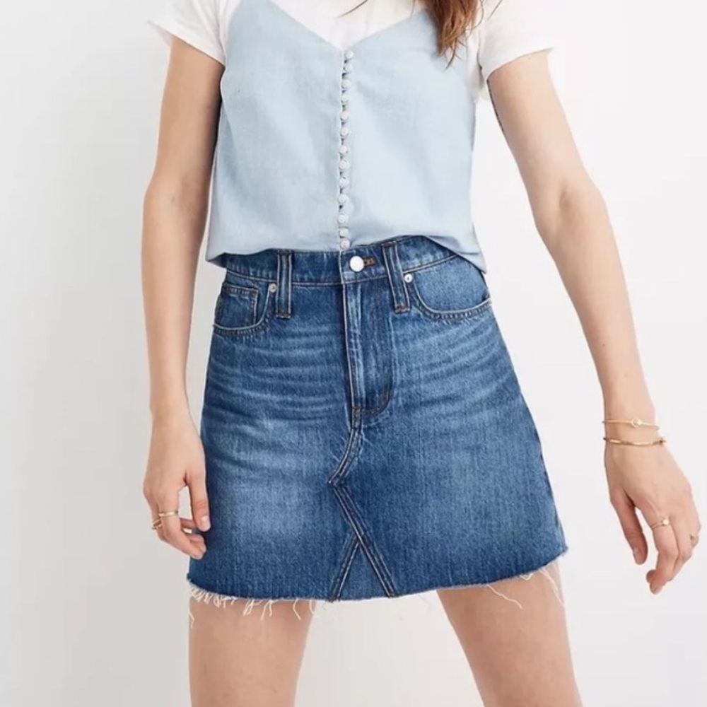 Madewell Rigid Denim A-Line Skirt Size 26